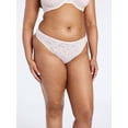 thumbnail image 3 of Joyspun Women's Soft Stretch Lace Thong Panties, 2-Pack, Sizes XS-3XL, 3 of 7