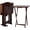 Brown, variant on Portable TV Dinner 4-Piece Rectangular Folding Tray Table with Storage Rack, Black, 15in x 19in x 26in