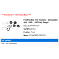 thumbnail image 2 of Front Radius Arm Insulator - Compatible with 1983 - 1997 Ford Ranger 1984 1985 1986 1987 1988 1989 1990 1991 1992 1993 1994 1995 1996, 2 of 2