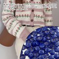 thumbnail image 3 of Minnieouse 100 piezas de botones de , pintura de flores de agujeros, manualidades DIY para manualidades Accesorios de disfraces Azul, 3 of 6