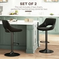 thumbnail image 4 of HOMCOM Bar Stools Set of 2 Swivel Adjustable Counter Height Barstools, 4 of 10