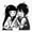 1pcs, variant on Cute Couple Chibi Sticker