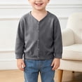 thumbnail image 4 of Gubotare Baby Cardigan Girl Baby Girl Cardigan Sweater Toddler Knit V-Neck Button Long Sleeve Outwear Fall Winter Clothes 1T 2T (Dark Gray,1-2 Years), 4 of 6
