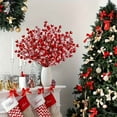 thumbnail image 6 of JWshufel Christmas Decorations Simulation Red Berry Branches Long Lasting Realistic Frosted Design for Home and Commercial Use 8.1x0.6in Red, 6 of 7