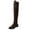 Coffee, variant on Wyzesi Brown Boots for Women Knee High Narrow Calf Women's Fashion Flock Round Toe Boots Solid Shoes High Heels Over Lacup Knee High Boots Christmas Boots for Women