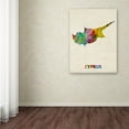 thumbnail image 3 of Trademark Fine Art "Cyprus Watercolor Map" Canvas Art by Michael Tompsett, 3 of 3