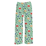 Collections Etc Camp Out Elasticized Drawstring Waistband Lounge Pants