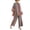 #0226-Red, variant on Pounoo Women's Outfits Striped Linen Co Ord Tops and Pants Beach Vacation Lightweight Airy Relaxed Fit Casual Sets Gift