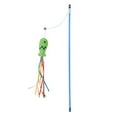thumbnail image 6 of Funny Cat Toy Blue Rod Colored Stick Ribbon Fish Type Pet Interactive Toy Cats Teaser with Bell Kitten Fishing Wand #446361, 6 of 8