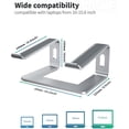 thumbnail image 2 of GFDYREE Soundance Aluminum Laptop Stand for Desk Compatible with Mac MacBook Pro Air Apple Notebook, Portable Holder Ergonomic Elevator Metal Riser for 10 to 15.6 inch PC Desktop Computer, L, 2 of 7
