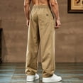thumbnail image 7 of Gytharion Summer Casual Mens Long Pants Loose Straight Leg Pants Elastic Waist Drawsting Trousers, 7 of 7