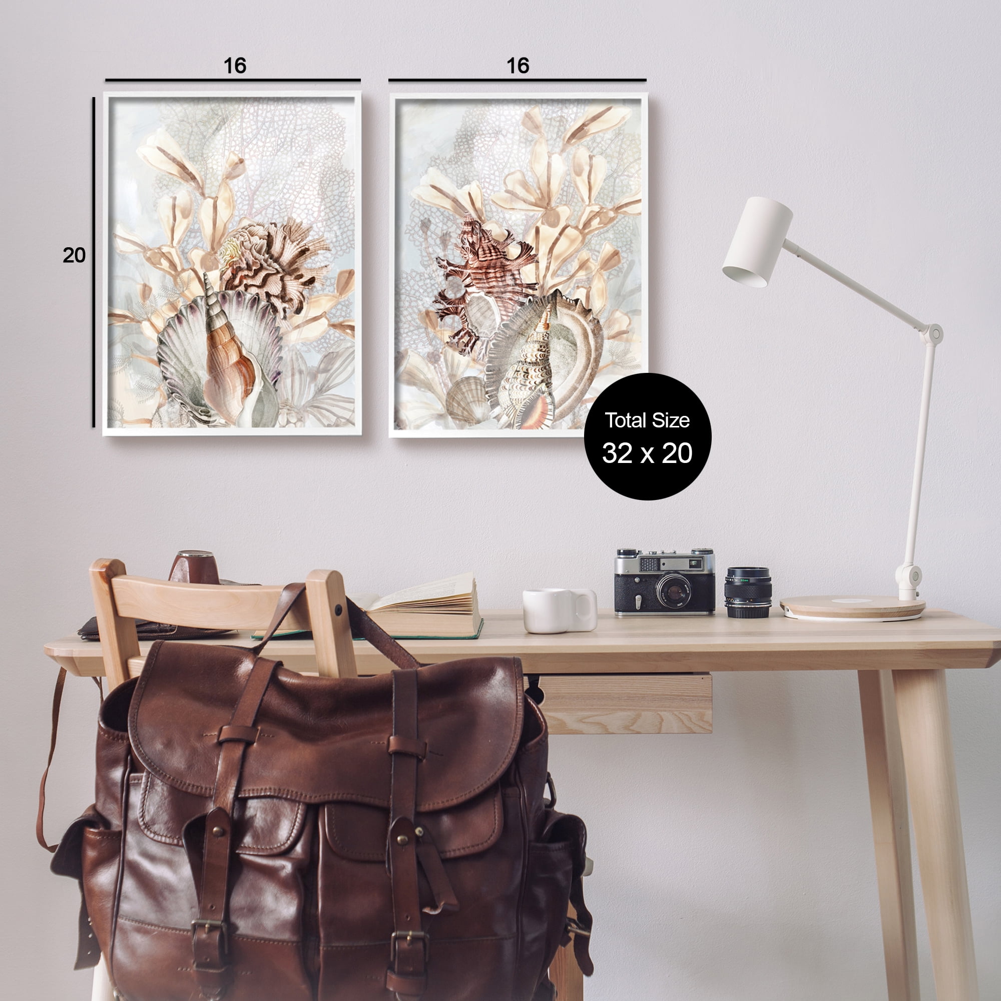 Stupell Industries Grey & Beige Sea Life Animals & Insects Painting White Framed Art Print Wall Art, 16 x 20