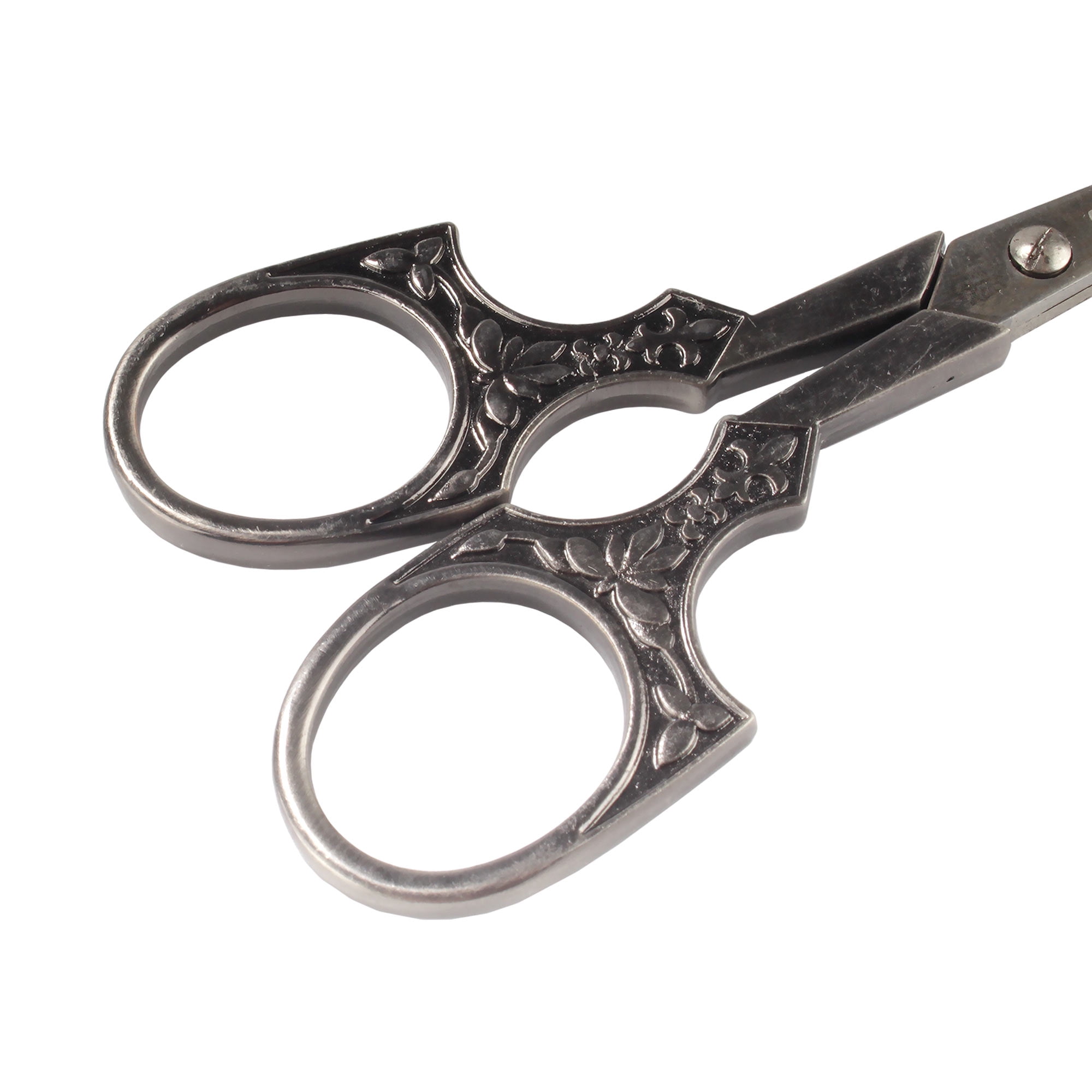 JubileeYarn Antique Style Heirloom Embroidery Craft Scissors - Antique Silver - 10 Pairs