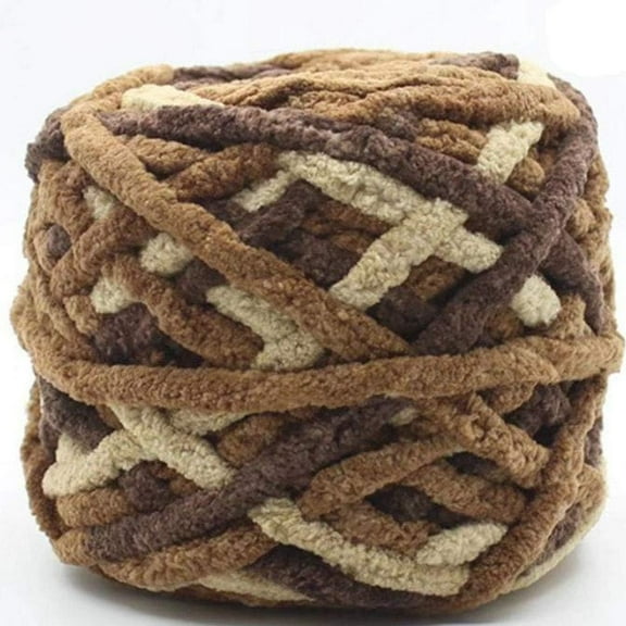 Chunky Knit Chenille Yarn Soft Velvet Yarn Crochet Knitting Blanket Yarn DIY Craft for Knit Sweaters, Blankets, Shoes, Scarves, Clothes