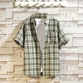 thumbnail image 2 of Maean Mens Plaid Shirt Button down Short Sleeve Tshirts Big and Tall Casual Summer Beach Vacation Tees, 2 of 4