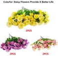 thumbnail image 3 of 6 Bundles Daisies Artificial Flowers Fake Colorful Daisy Plant UV Resistant Greenery Shrubs Plants for Indoor Outdoor Hanging Planter Home Garden Wedding Porch Window Decor, 3 of 7