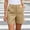 Khaki, variant on Floleo Womens High Waisted Work Shorts with Pockets Stretchy Twill Casual Straight Leg Summer Shorts for Office Weekend Travel Hiking Golf Daily Comfort Wear(Gray,S)
