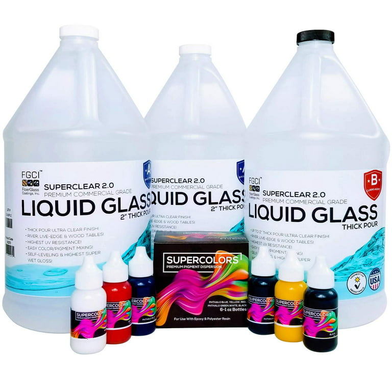 FGCI, DEEP Pour Epoxy Resin Kit Crystal Clear Liquid Glass - 2 to 4 Inches Plus at One