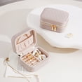 thumbnail image 5 of HongHeng Small Travel Jewelry Case, To Go Portable Jewelry Box, Travel Jewelry Organizer,Portable Jewellery Storage Holder for Rings Earrings Necklace, Gifts for Girls Women, 5 of 6