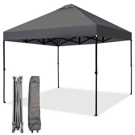 Huisuilinss Pop Up Canopy Outdoor Canopy Tent One Push Setup Instant Canopy Portable Gazebo Shelter With Vent And Wheeled Bag 4 Sandbags 8 Stakes And 4 Ropes For Patio Beach Trade Shows Events