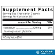 Douglas Laboratories Magnesium Glycinate | Supports Normal Heart Function and Bone Formation | 240 Capsules