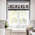 thumbnail image 3 of Kitchen Curtains Set, Black White Kitchen Curtains and Valances Set, Modern Black Checkered Home Art Rod Pocket Tier Curtains 36 Inch Length for Cafe/Bedroom Windows, 3 of 6