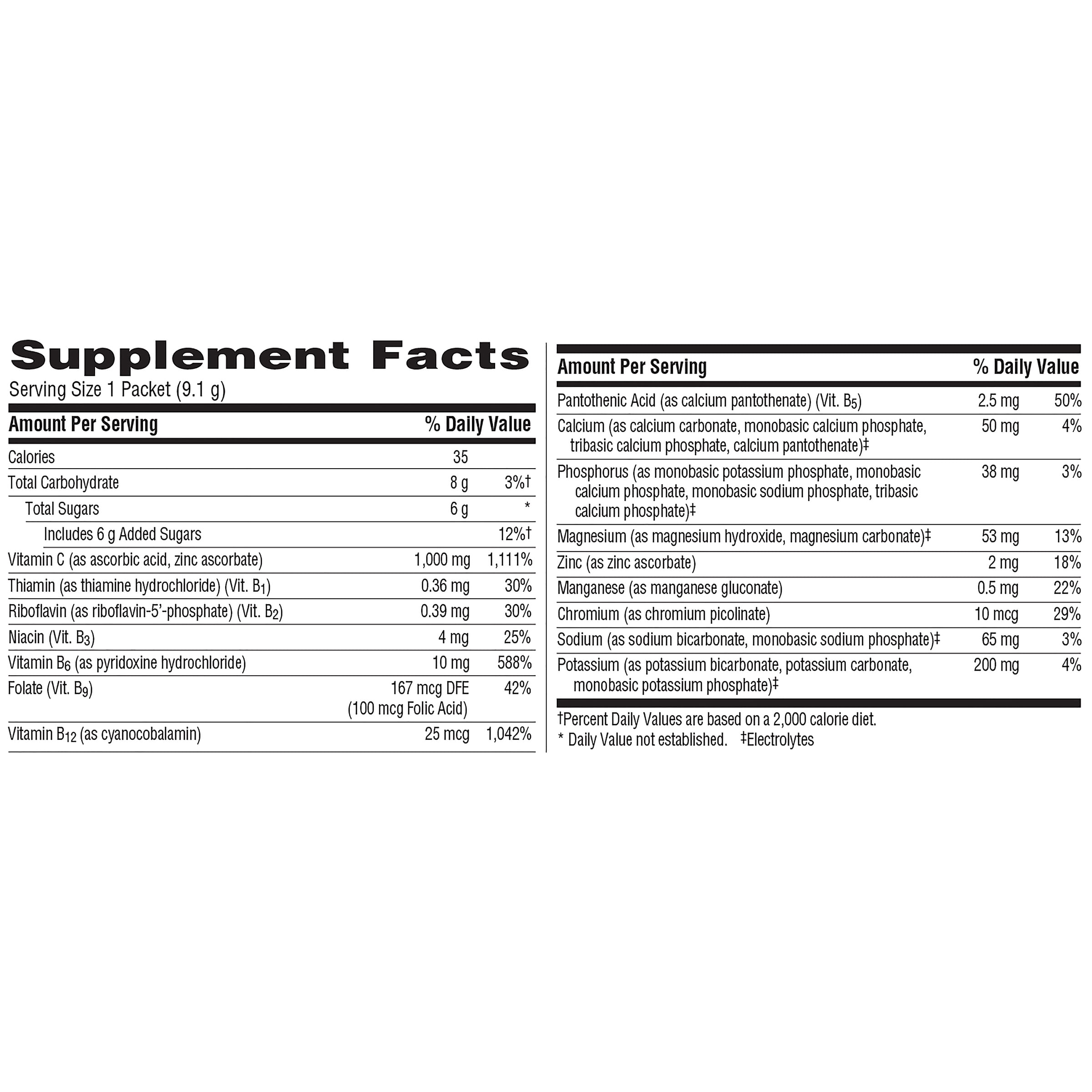 Emergen-C Super Orange Dietary Supplement(0.32 oz., 30 Powder Packets) with Bonus Smoothie Mix