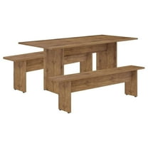 NoMad 67.91 Rustic Country Dining Set of 3 in Nature