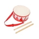 thumbnail image 4 of Juguete educativo práctico de tambor de mano de doble cara con percusión de mazo. rojo, 4 of 9
