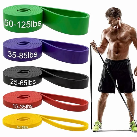 ROLITOTE Pull up Assist Resistance Bands Set, 5 Pack Exercise Bands with Multiple Resistance Levels for Strength Training, Physical Therapy, Home Gym