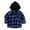 Blue, variant on Kid Toddler Boy Flannel Shirt Baby Fall Winter Long Sleeve Hooded Plaid Button Shirt Clothes for 5-6T