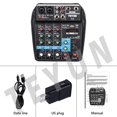 thumbnail image 2 of Mezclador de sonido de Audio portátil de 4 canales Mini consola Kuymtek de mezcla DJ compatible con Bluetooth USB con alimentación fantasma de 48V para reproducción de gra, 2 of 9