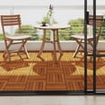 thumbnail image 1 of vidaXL 10 pcs Decking Tiles, 11.8"x11.8", Solid Acacia Wood, Weather Resistant, Varnished Finish, 1 of 6