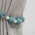 thumbnail image 6 of JeashCHAT Curtain Rope Beaded Curtain Tiebacks Curtain Holdbacks for Thin or Thick Window Draperies, Boho Farmhouse Curtain Tie Backs for Home Office Room Decor (Blue), 6 of 6