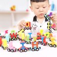 thumbnail image 1 of Lubelski 27Pcs/Set Magnetic Number Alphabet Animal Mini Train Cars Education Kids Toy, 1 of 8