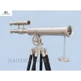 thumbnail image 4 of NauticalMart Floor Standing Griffith Astro Telescope with Leather, 50", Brushed Nickel - Nautical Telescope, 4 of 6
