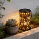 thumbnail image 4 of Farol solar de jardín colgante de metal, luz impermeable exterior de prado • Lámpara solar decorativa decorativa de proyección floral para patios, jardines traseros y caminos, 4 of 6