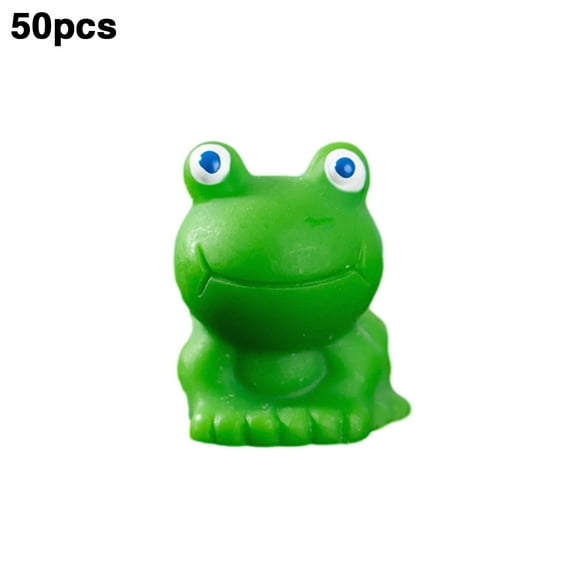 Pebbuoy 50Pcs Mini Cartoon Frog Figurines Cute Gardening Decoration Miniature Animal Figure Resin Crafts Ornament Garden Micro Moss Landscape Frog Model Decoration for Garden Car Desktop Dollhouse