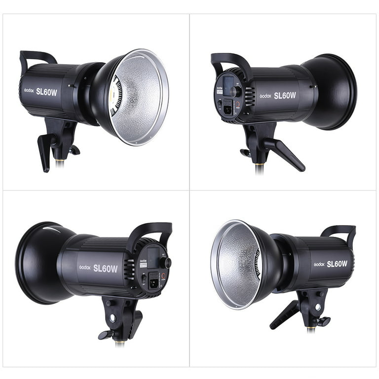 Godox SL 60W 5600K 60W High Power LED Video Light with Bowens Mount for  Photo Studio Photography Video Recording White Version 