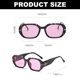 thumbnail image 2 of Gafas de sol rectangulares en forma de T de moda callejera, hechas de PC y metal, 2 of 5