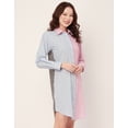 thumbnail image 2 of Moomaya Women's Printed Button Down Shirt Dress, Cuffed Sleeves Collared Dress, 2 of 8