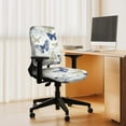 thumbnail image 7 of 2pcs Computer Office Chair Covers Butterfly Rotating Chair Slipcovers Stretchable Washable Anti-Dust Chairs Protective Slipcover for Universal Desk Rotating Chair Computer Chairs Colorful, 7 of 7