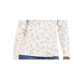 thumbnail image 3 of Karen Scott Women's Wheat Fields Printed Mock Neck Top White Size Petite Small, 3 of 3