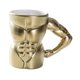 thumbnail image 3 of Taza de cerámica con asa, única, ligera, portátil, decorativa, de porcelana, para café Oro y blanco, 3 of 9
