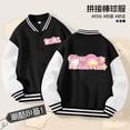 thumbnail image 3 of Chaqueta de béisbol para niñas Yugui Dog, chaqueta tipo cárdigan con botones de Hello Kitty para niños, chaqueta, abrigo para niños grandes Kulomi Trendy, 3 of 5