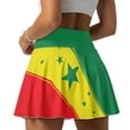 thumbnail image 2 of FUIALDOLG Women's Tennis Skirt with Shorts Senegal Football Athletic Skirts Womens A Line Mini Tennis Skirt with Pockets Lady Athletic Skorts Global Soccer Cup Outfits，M, 2 of 7