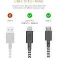 thumbnail image 2 of Native Union Night Cable - 10ft Durable USB-C Charging Cable with Weighted Knot (Zebra), 2 of 7