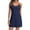 Dark Blue, variant on Women's Casual Athletic Dress Sleeveless Flare Workout Dress with Side Slit for Yoga and Tennis Activities