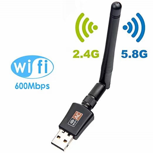 2.4G/5.8G Wireless Wifi 11AC 1T1R Dual Band 600Mbps USB2.0 Adapter for PC Laptop 