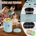 thumbnail image 3 of AOSION Countertop Compost Bin Kitchen,Odor Resistant Indoor Compost Bin with Lid and Compost Bags,Compost Bucket Composter Container for Food Waste,Blue, 3 of 7